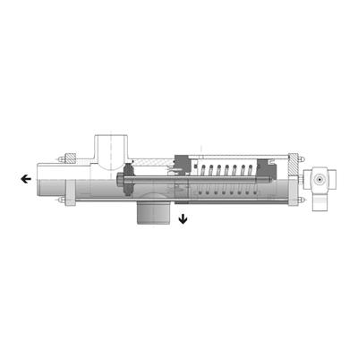 Besgo 3-way valve DN40 / 50 mm, including solenoid valve 230 V
